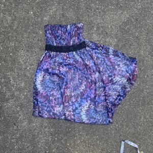 y2k fairycore 2b bebe purple patterned maxi dress